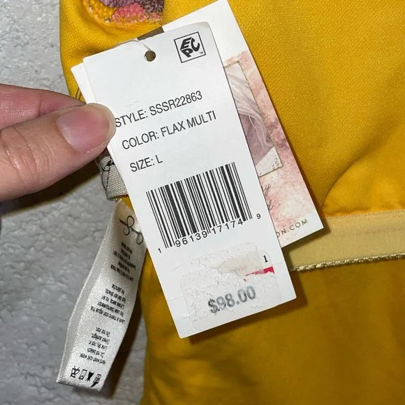 Jessica Simpson Floral Rendevous Ruffled-neck Swimsuit L - Picture 6 of 10